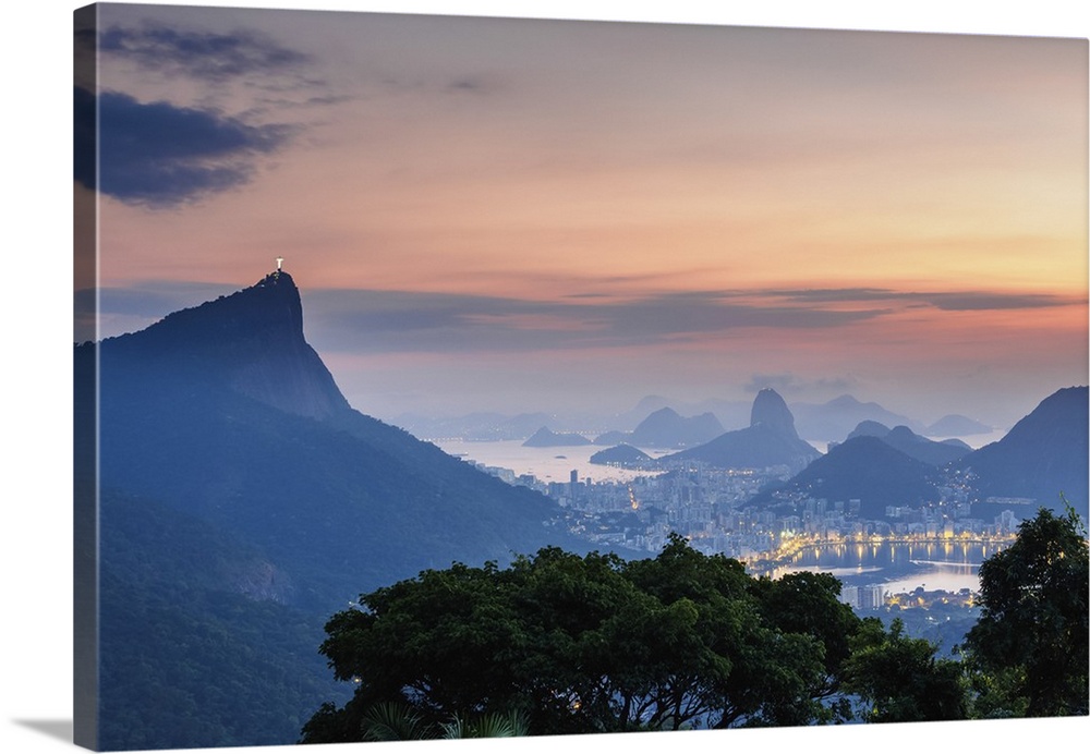 Cityscape from Vista Chinesa at dawn, Rio de Jan Christophereiro, Brazil