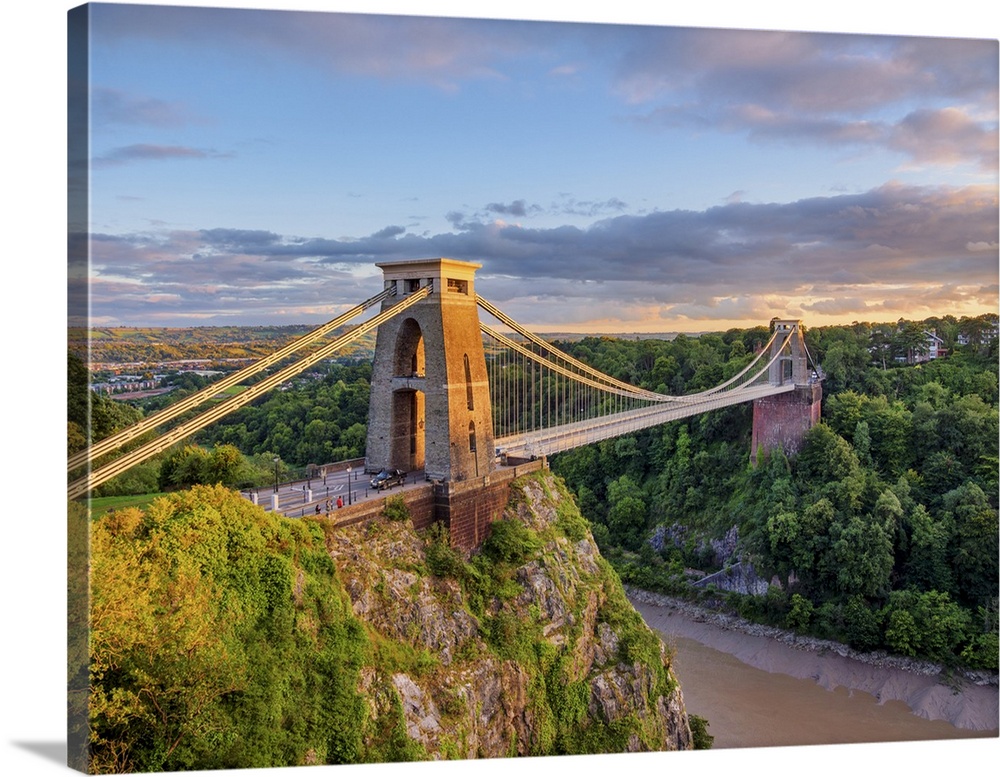 Clifton Suspension Bridge At Sunset, Bristol, England, United Kingdom