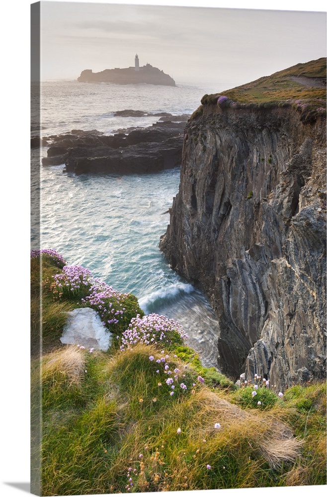 Coastal Cliffs, Godrevy Point, near St Ives, Cornwall, England.