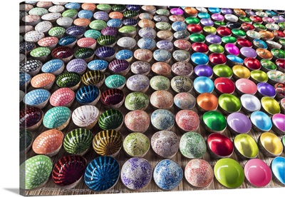Colourful bowls made out of coconut shells, Sapa, Lao Cai Province, Vietnam