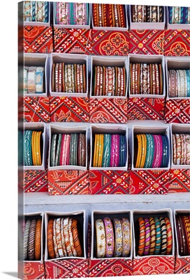 Colourful Braclets for sale in a shop in Jaipur, Rajasthan, India