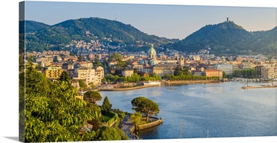 Como and the lake front with Cathedral of Assumption of the Blessed Virgin Mary