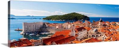 Croatia, Dubrovnik, View Of The Old Town Rooftops