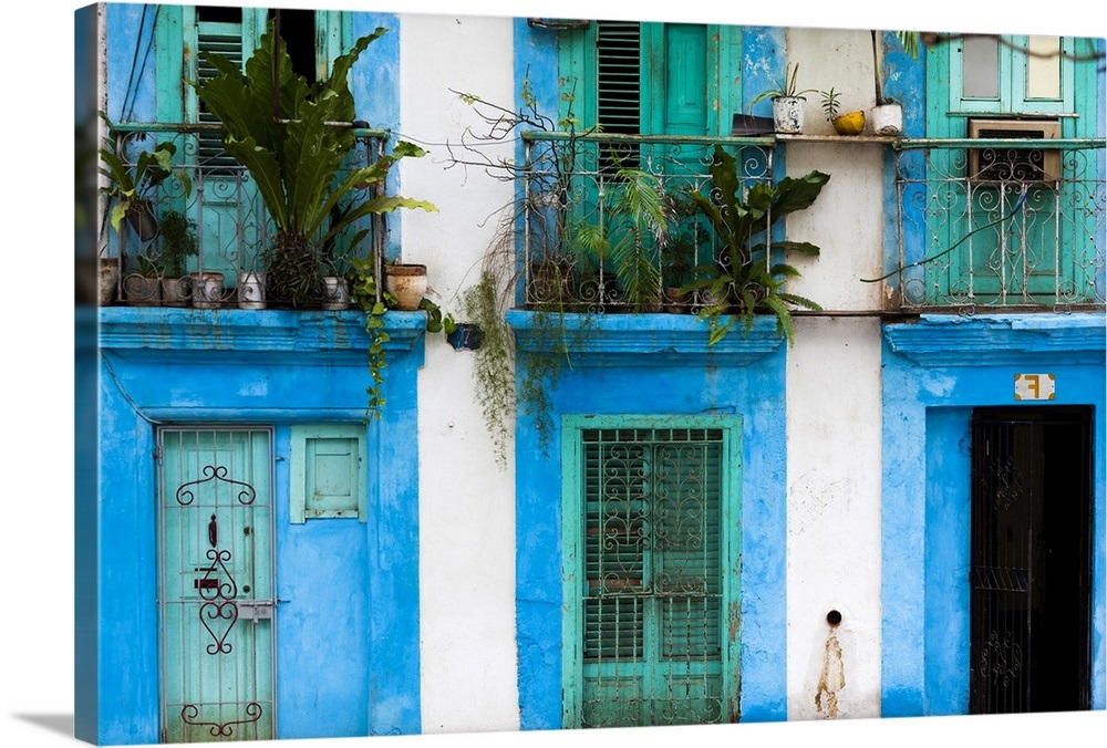 Cuba Havana Havana Vieja Old Havana Buildings Wall Art Canvas