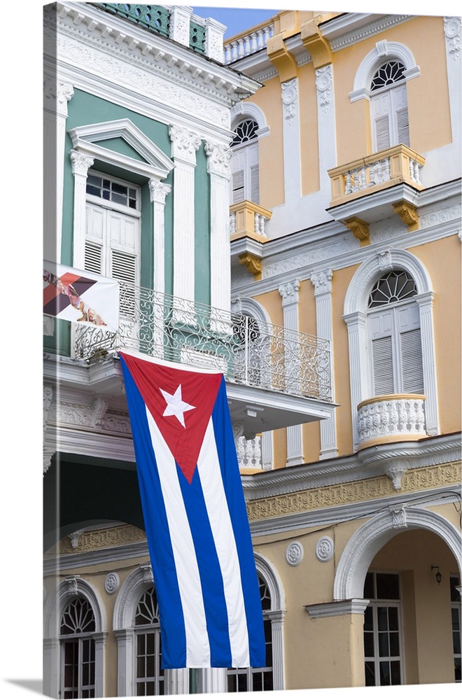 Cuban flag, Sancti Spiritus, Sancti Spiritus Province, Cuba,.