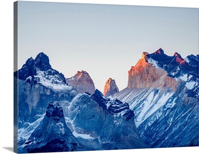 Cuernos Del Paine, Mount Almirante Nieto, Sunset, Patagonia, Chile