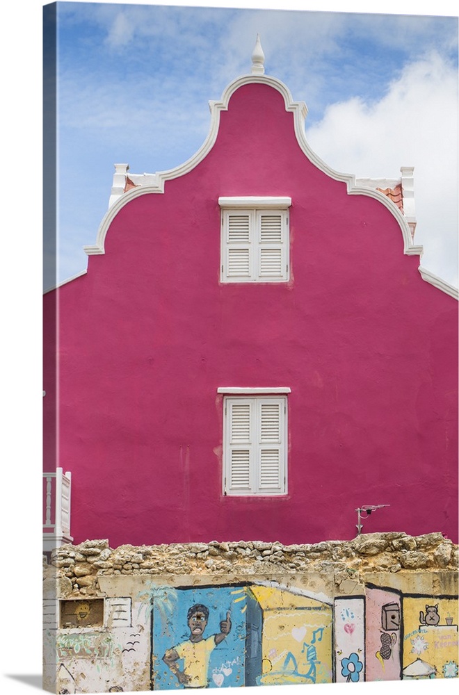 Curacao, Willemstad, Historical district of Otrobanda, Colourful houses.
