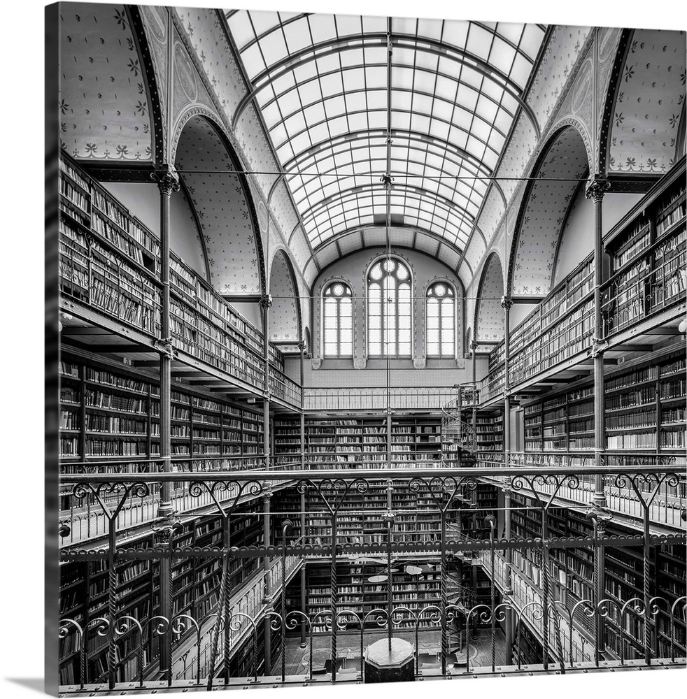 Netherlands, North Holland, Amsterdam. Cuypers Library in the Rijksmuseum, the largest and oldest art historical library i...