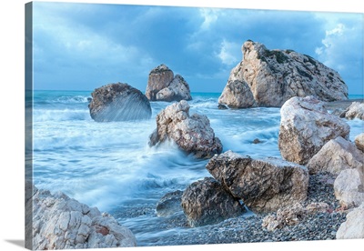 Cyprus, Paphos, Petra Tou Romiou Also Known As Aphrodite's Rock At Dawn
