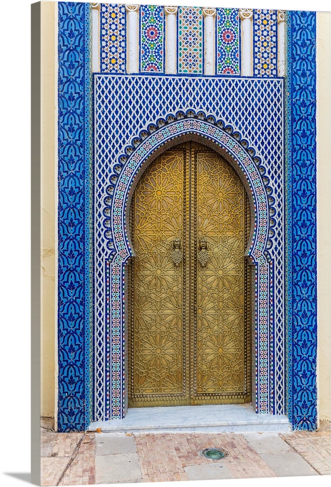 Dar el Makhzen, Royal palace gates, Fes, Morocco.