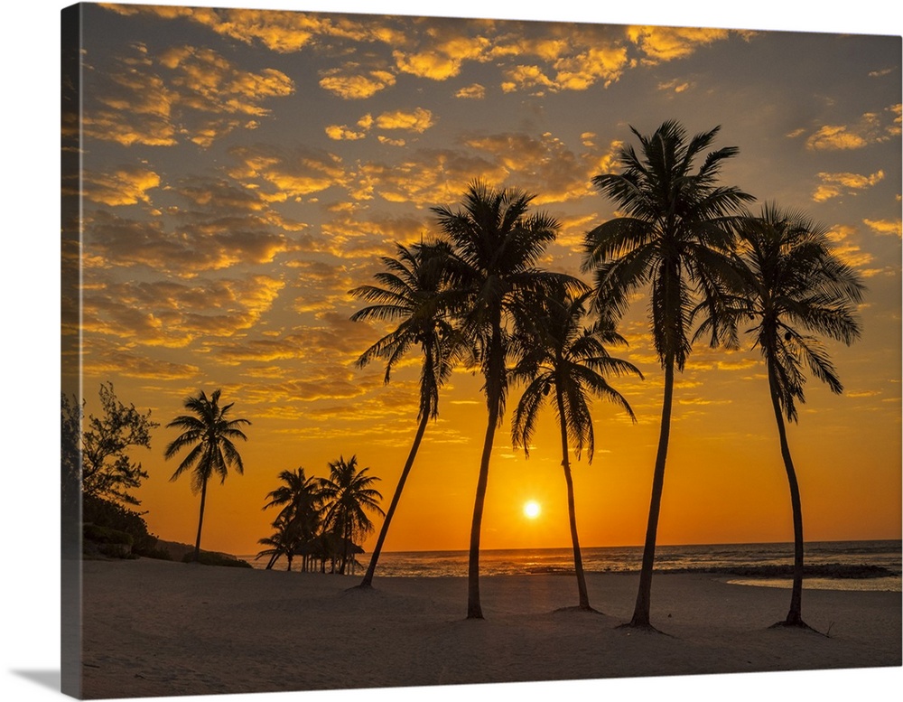 Daybreak At Beach Bay On Grand Cayman, Cayman Islands, British West Indies