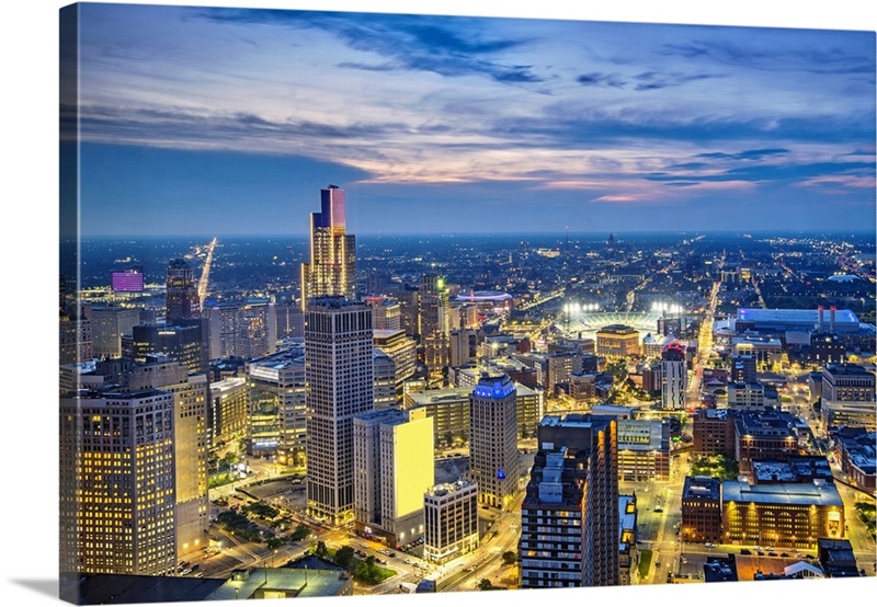 Detroit Pretty Detroit, Michigan, New Modern Hudson Building Rises Above The Detroit ...