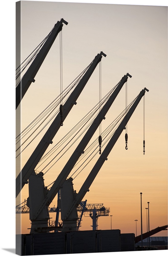 Dock Cranes, Liverpool Docks, North West England.