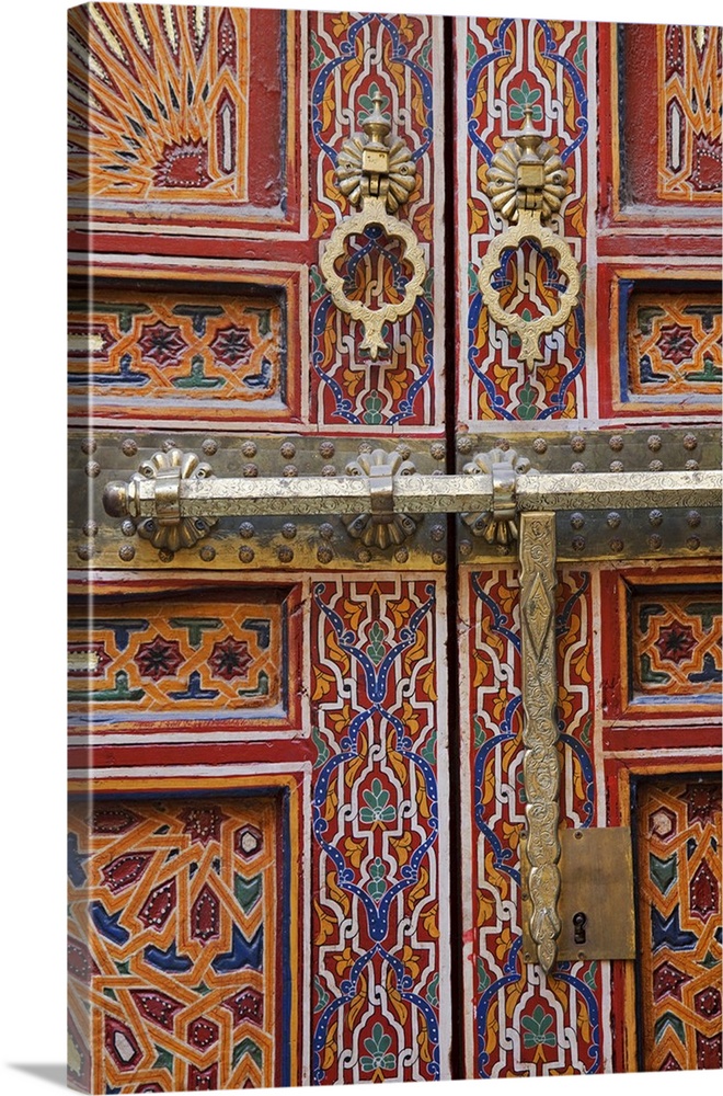 Door in the old medina of Fes, Morocco.