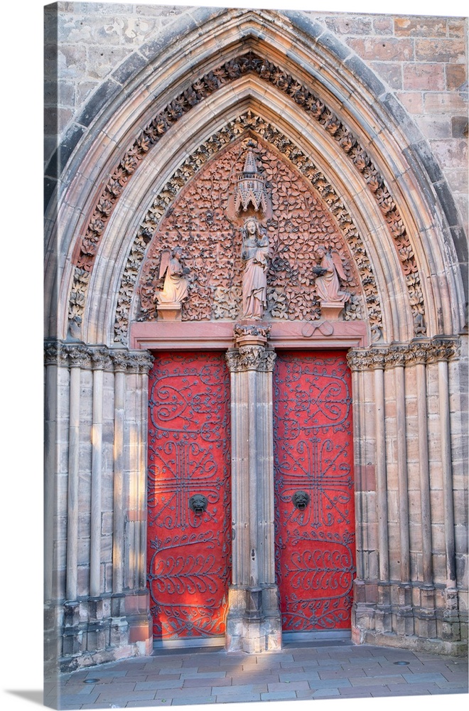 Door of St Elizabeth's Church (Elisabethkirche), Marburg, Hesse, Germany.