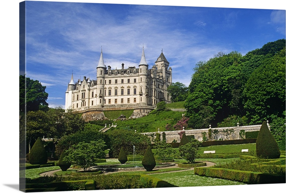 Dunrobin Castle, Golspie, Scotland. It dates in part from the early 1300s.