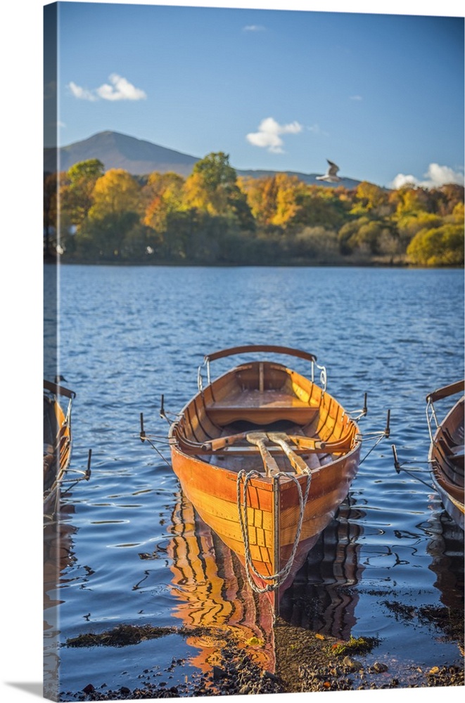 UK, England, Cumbria, Lake District, Derwentwater, Keswick, Rowing Boats for hire.