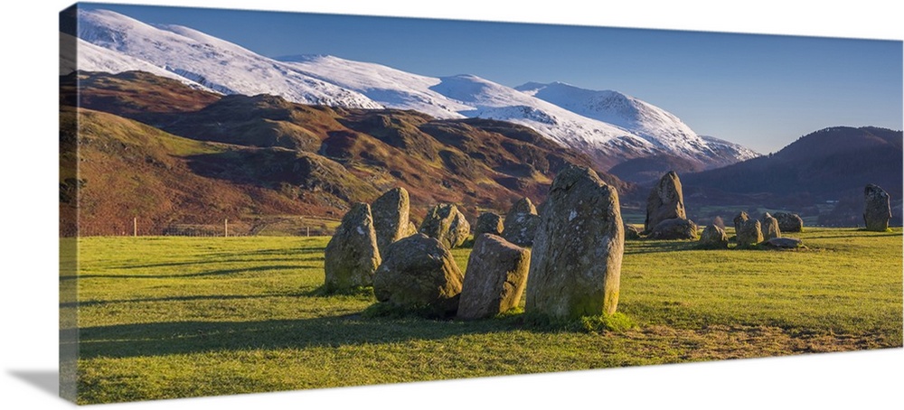UK, England, Cumbria, Lake District, Keswick, Castlerigg Stone Circle.