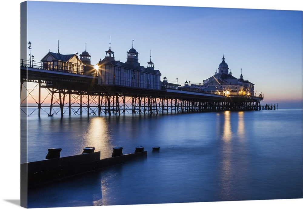England, East Sussex, Eastbourne, Eastbourne Pier at Dawn.