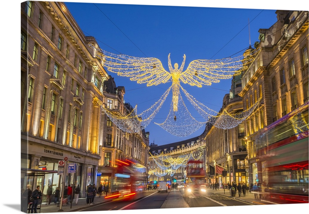 UK, England, London, West End, Regent Street, Christmas Lights.