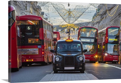 England, London, West End, Regent Street, Christmas Lights