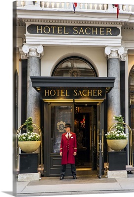 Entrance at Hotel Sacher, Vienna, Austria