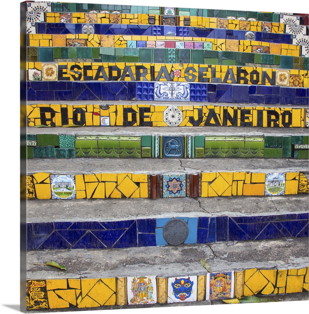 Escadaria Selaron, Lapa/Santa Teresa district, Rio de Janeiro, Brazil.