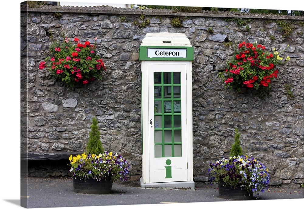 Europe, Ireland, Wicklow, traditional telephone cabin