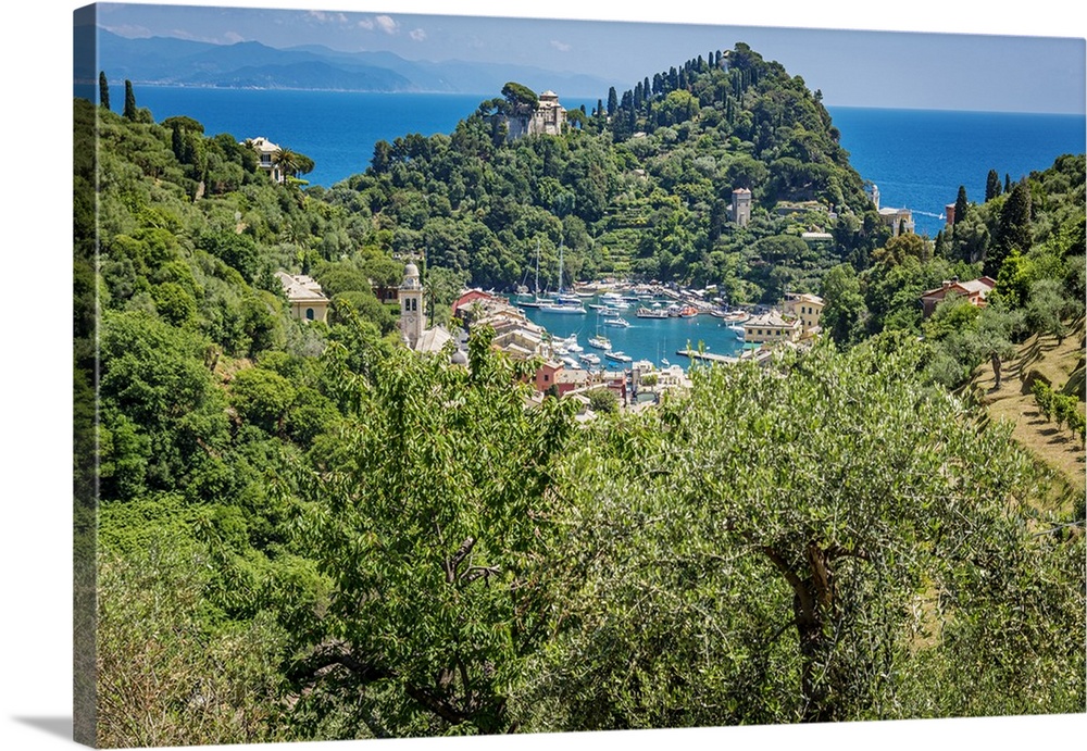 Europe, italy, Liguria. View over Portofino.