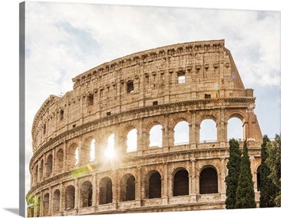 Europe, Italy, Rome, The Colosseum With Morning Sun