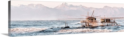 Europe, Italy, Tuscany, Fishing Houses At Marina Di Pisa