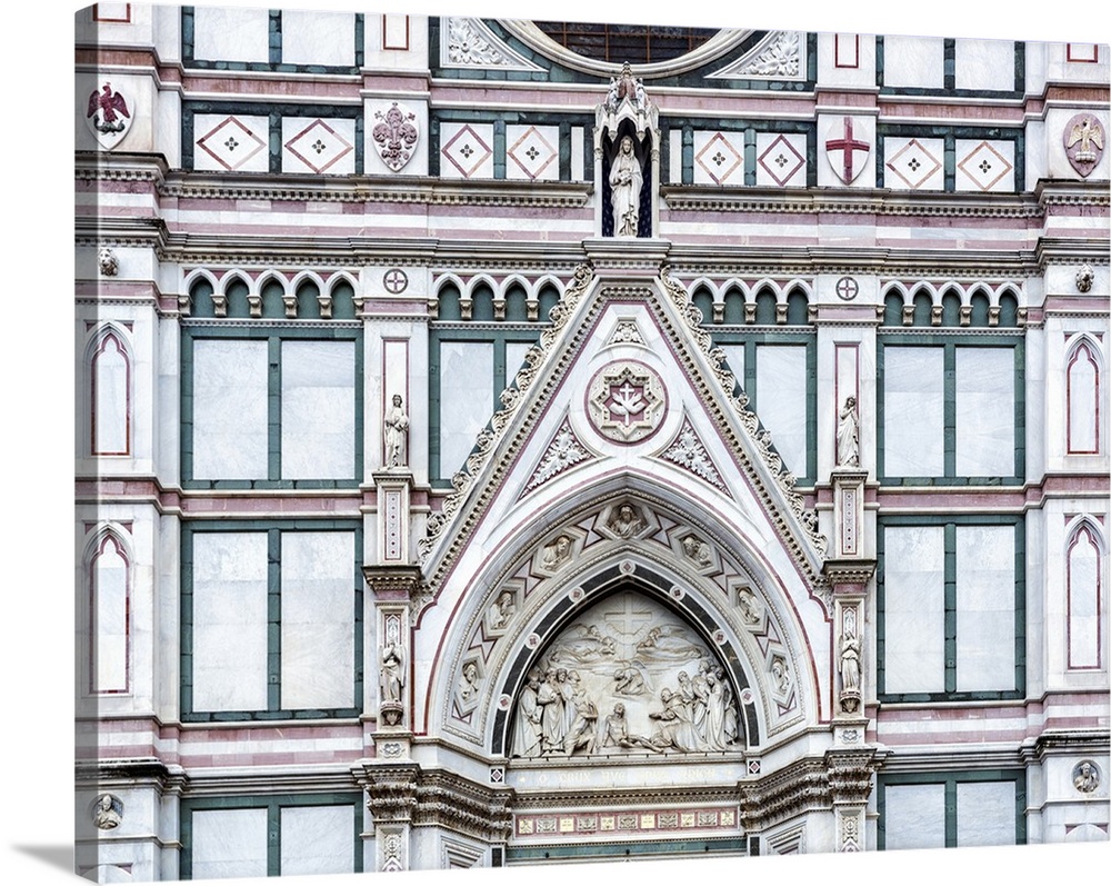 Europe, Italy, Tuscany, Florence, Basilica di Santa Croce Exterior