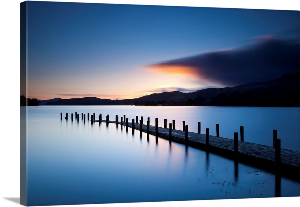 Evening Jetty, Coniston Water, Lake District National Park, Cumbria, England