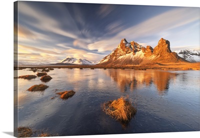 Eystrahorn Mountain, During A Cold Winter Day, Hvalnesviti, Southern Iceland