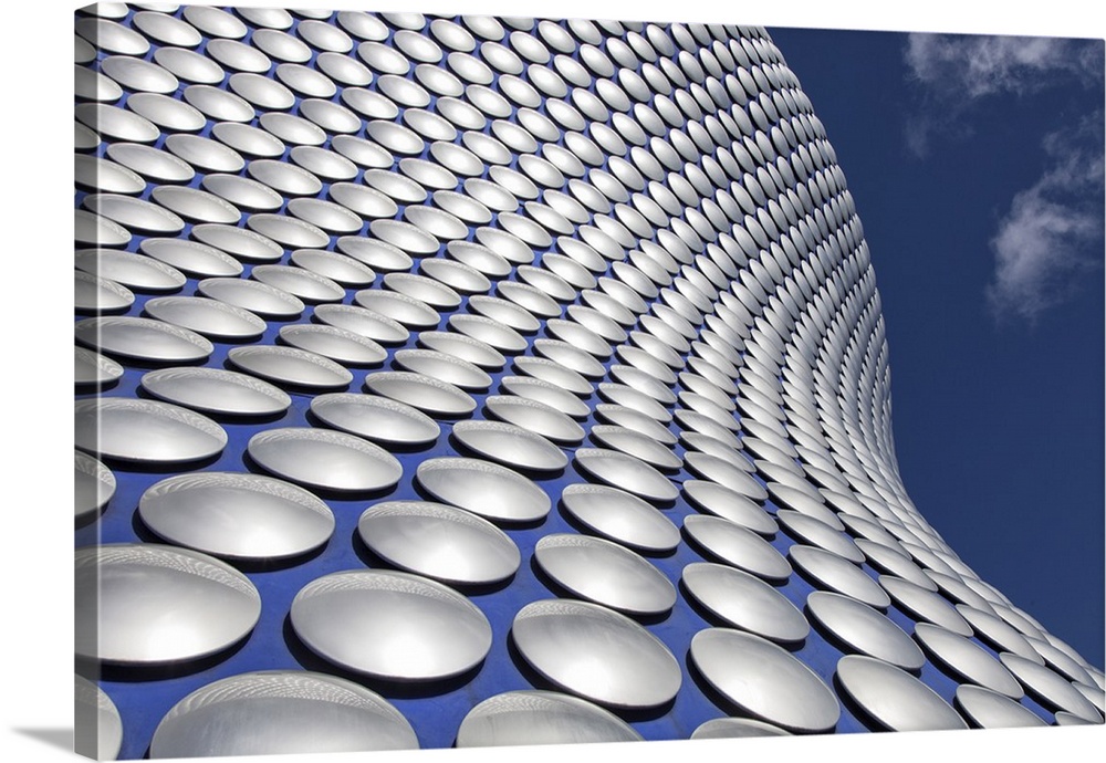 Facade of the Selfridges Department Store in Birmingham. It was designed by Future Systems and completed in 2003.