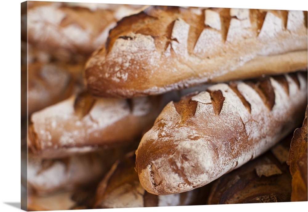 France, Moselle, Lorraine Region, Metz, covered market, artisan bread