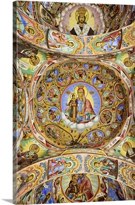 Frescoes By Zahari Zograf, Exterior Of The Nativity Church, Rila Monastery, Bulgaria