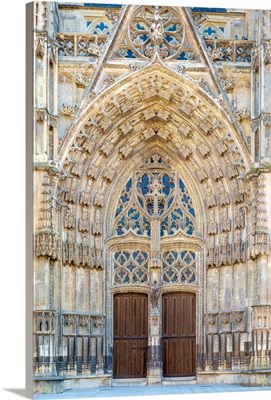 Front Portal Entrance Of Cathedrale Saint-Gatien Cathedral, Indre-Et-Loire, France