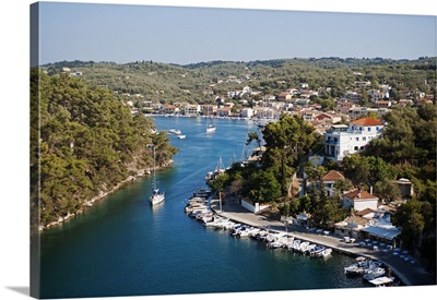 Gaios harbour between Gaios and the islands of Agios Nikalaos and Panagia