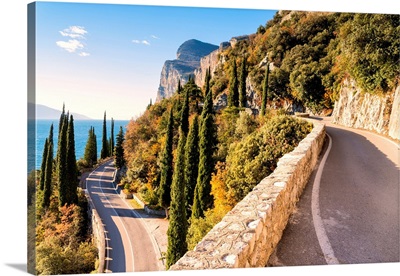 Gardesana Occidentale Scenic Route, Lake Garda, Province Of Brescia, Lombardy, Italy
