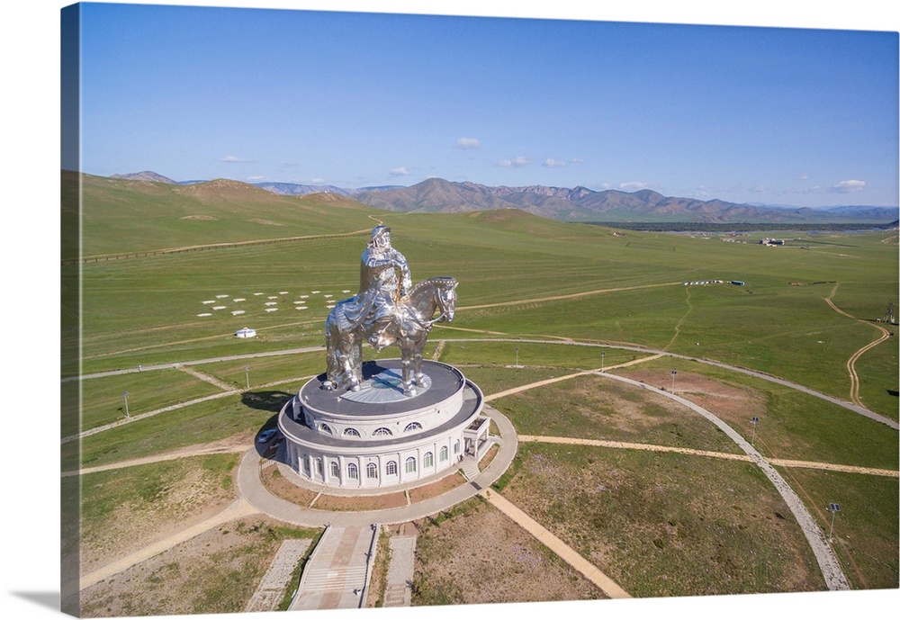 Genghis Khan Statue Complex From Above. Erdene, Tov Province, Mongolia