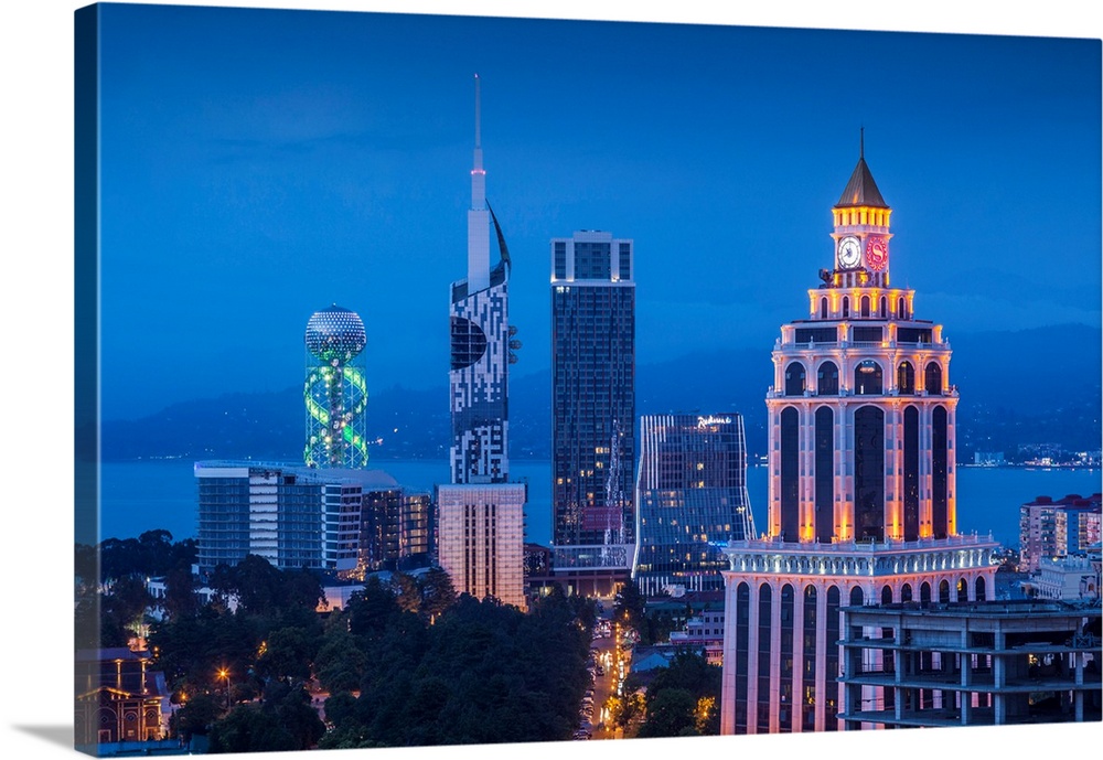Georgia, Batumi, city skyline.