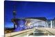 image thumbnail of Germany, Bavaria, Munich, BMW Welt company showroom and Olympia Tower, dusk.