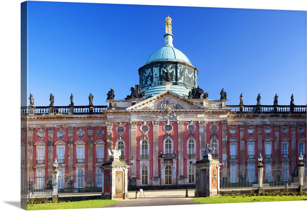 Germany, Potsdam, Berlin Brandenburg, Sanssouci. The New Palace at the Sanssouci Park.