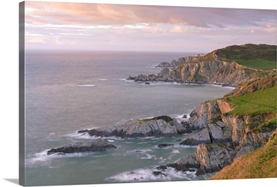 Glorius evening light on the North Devon coast near Ilfracombe, England