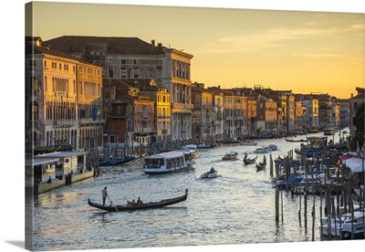 Grand Canal near the Rialto bridge, Venice, Italy
