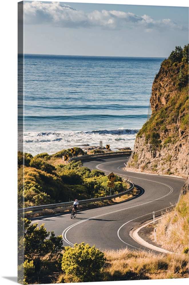 Great Ocean Road, Victoria, Australia. Bending road.