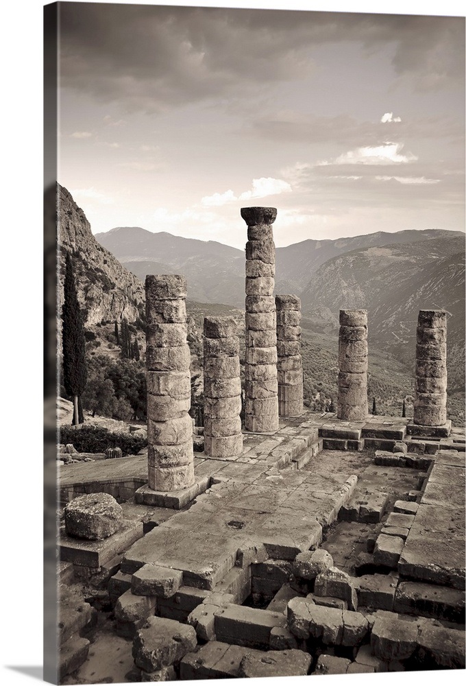 Greece, Delphi, Temple of Apollo Wall Art, Canvas Prints, Framed Prints