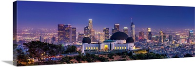 Griffith Observatory And Los Angeles Skyline At Night, California, USA