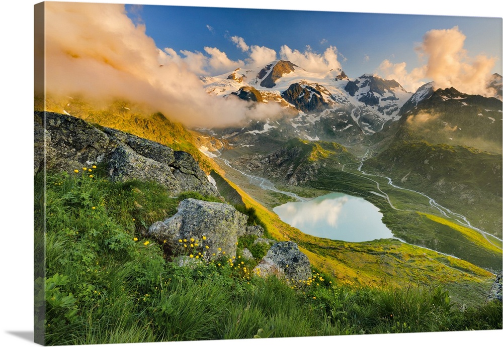 Gwachtenhor, Steinglacier And Steinsee, Sustenpass, Berner Oberland, Switzerland